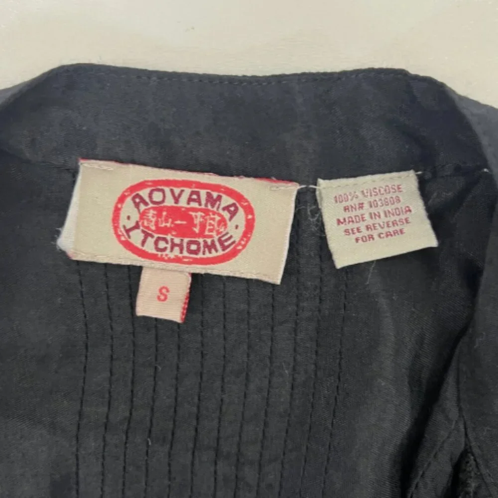Aoyama Itchome Anthropologie Black Tuxedo Dress Asymmetrical 100% Viscose - Picture 10 of 11